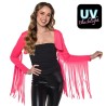 BOLERO RAVE FESTIVAL ROSE FLUO MANCHES A FRANGES
