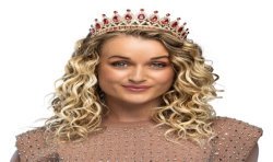 TIARE COURONNE DIADEME ROYAL CHRISTINA OR ET PIERRES ROUGE