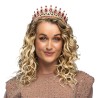 TIARE COURONNE DIADEME ROYAL CHRISTINA OR ET PIERRES ROUGE