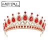 TIARE COURONNE DIADEME ROYAL CHRISTINA OR ET PIERRES ROUGE