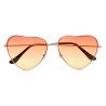 LUNETTES ORANGE DEGRADE JAUNE FORME DE COEUR MONTURE OR