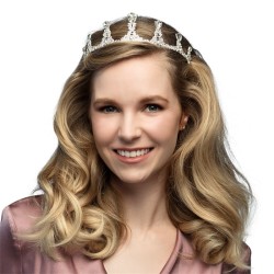 DIADEME TIARE ROYAL CAROLINE ARGENT