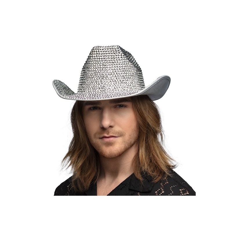 CHAPEAU WESTERN TOMORROW ARGENT DISCO FACETTE