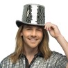 CHAPEAU HAUT DE FORME BOULE A FACETTE DISCO