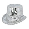 CHAPEAU HAUT DE FORME BOULE A FACETTE DISCO