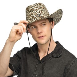 CHAPEAU COW BOY WESTERN LEOPARD