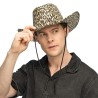 CHAPEAU COW BOY WESTERN LEOPARD