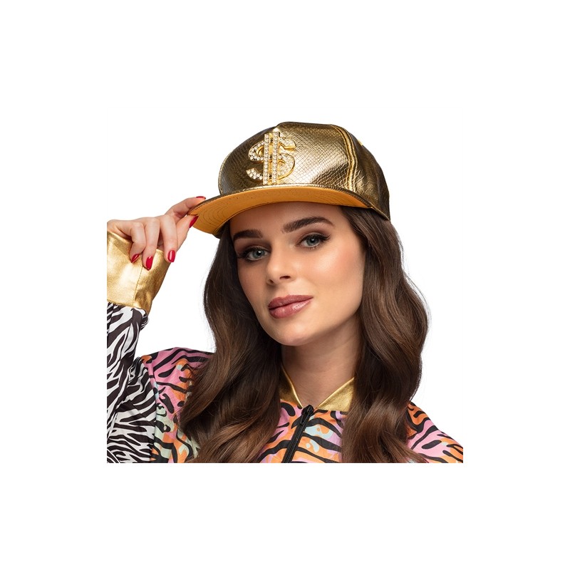 CASQUETTE RAPEUR OR DECO DOLLAR OR 