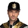 CASQUETTE RAPEUR NOIRE DECO DOLLAR OR
