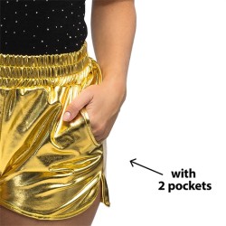 SHORT OU CULOTTE SHINY BRILLANTE OR TAILLE M