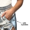 SHORT OU CULOTTE SHINY BRILLANTE ARGENT TAILLE M