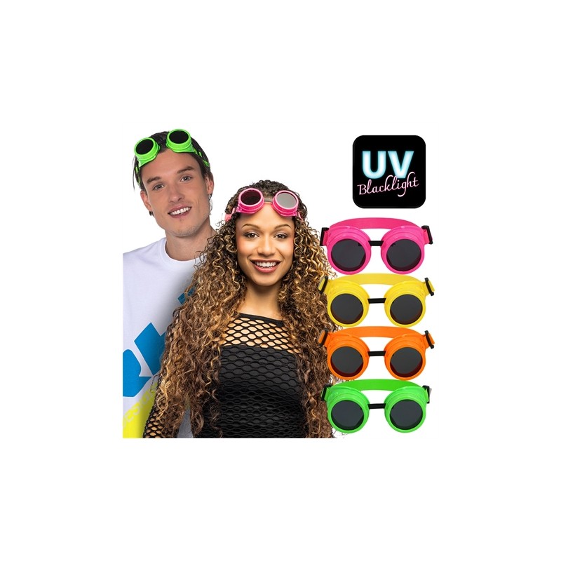LUNETTES PARTY VIBE FLUO OU NEON ORANGE VERT JAUNE OU ROSE