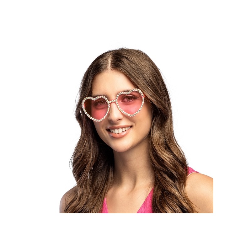 LUNETTES COEUR ROSE AVEC STRASS