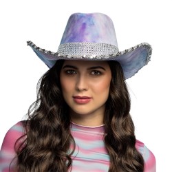 CHAPEAU RODEO WESTERN COWBOY DARLING LILAS BLEU