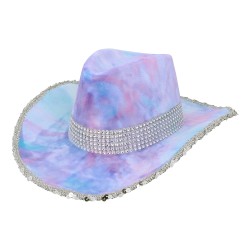 CHAPEAU RODEO WESTERN COWBOY DARLING LILAS BLEU