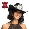 CHAPEAU COW BOY WESTERN FESTIVAL CRYSTAL NOIR