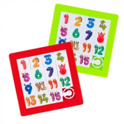 SET 2 PUZZLES COULISSANTS 2 COULEURS VERT OU ROUGE