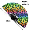 EVENTAIL EN TISSU RAVE WILD XL 64 CM
