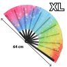 EVENTAIL EN TISSU RAVE VIBES XL 64 CM