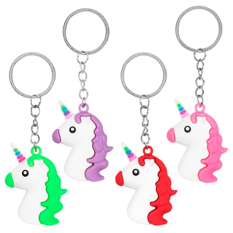 4 PORTE-CLES LICORNE