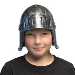 CASQUE DE CHEVALIER A VISIERE MEDIEVAL ENFANT