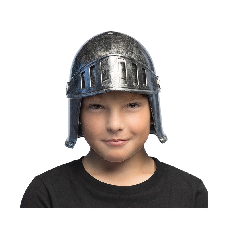 CASQUE DE CHEVALIER A VISIERE MEDIEVAL ENFANT