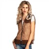 GILET DE COW BOY WESTERN CAMEL TACHE DE VACHE TAILLE M