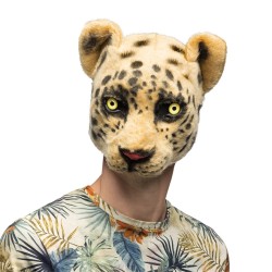 LOUP OU DEMI MASQUE LEOPARD PELUCHE