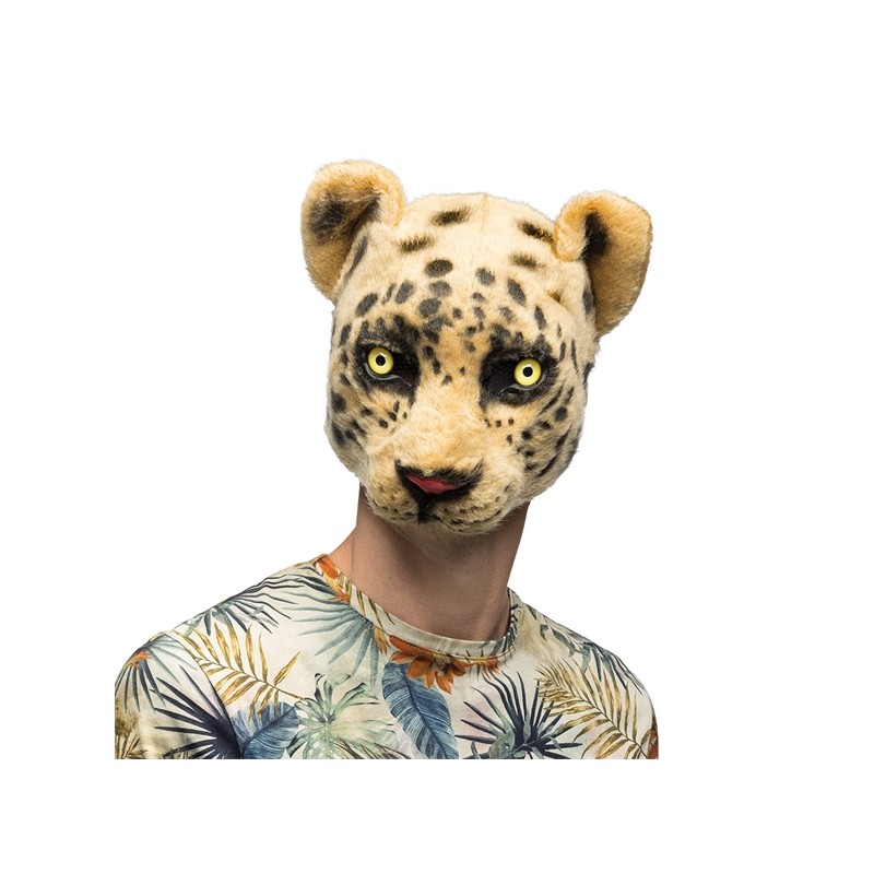 LOUP OU DEMI MASQUE LEOPARD PELUCHE