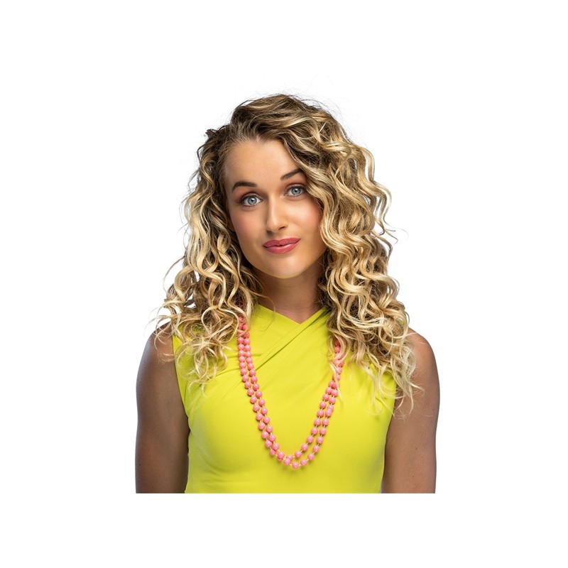 2 COLLIERS PERLES ROSE FLUO MAGALI