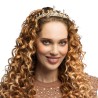 TIARE COURONNE DIADEME ROYAL JULIA OR AVEC STRASS ARGENT