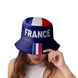 CHAPEAU DE PECHEUR BOB SUPPORTER FRANCE BLEU BLANC ROUGE