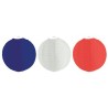 3 LANTERNES JAPONAISES EN NYLON DIAMETRE 30 CM BLEU BLANC ROUGE