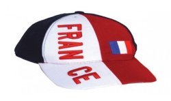 CASQUETTE FRANCE SUPPORTER TRICOLORE BLEU BLANC ROUGE