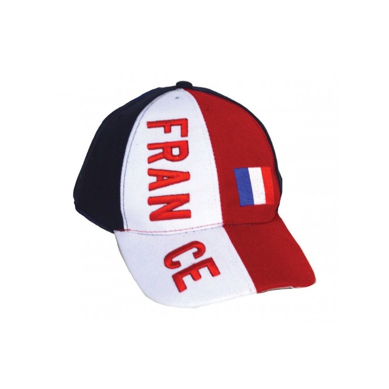 CASQUETTE FRANCE SUPPORTER TRICOLORE BLEU BLANC ROUGE