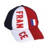 CASQUETTE FRANCE SUPPORTER TRICOLORE BLEU BLANC ROUGE