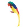 PERROQUET 30 CM EN PLUMES MULTICOLORES