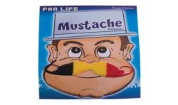 MOUSTACHE SUPPORTERS BELGIQUE NOIR JAUNE ROUGE