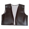 GILET WESTERN MARRON SIMILI CUIR
