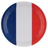 8 ASSIETTES RONDES FRANCE BLEU BLANC ROUGE 23 CM