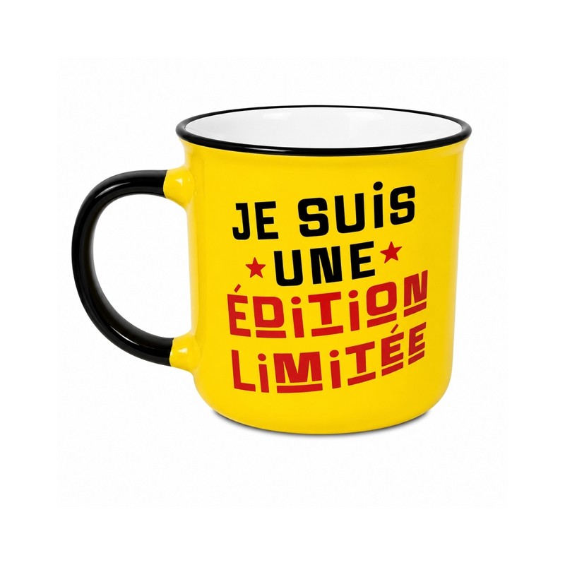 MUG JE SUIS UNE EDITION LIMITEE COULEUR JAUNE