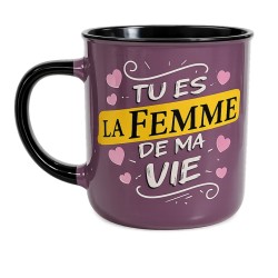 MUG TU ES LA FEMME DE MA VIE COULEUR VIOLET