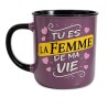MUG TU ES LA FEMME DE MA VIE COULEUR VIOLET