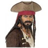 CHAPEAU PIRATE DES CARAIBES AVEC DREADS PERLES