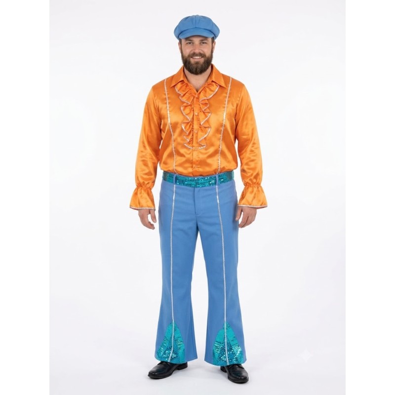 DEGUISEMENT ENSEMBLE 60/70 AVEC CASQUETTE BLEU/ORANGE TAILLE 54/56