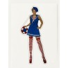 DEGUISEMENT ROBE MOUSSAILLON FEMME BLEUE TAILLE M