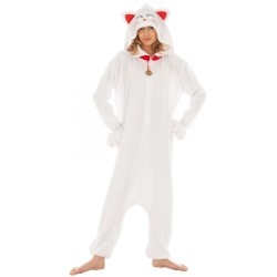 DEGUISEMENT KIGURUMI CHAT BLANC KAWAI PORTE BONHEUR TAILLE 180 CM