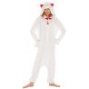 DEGUISEMENT KIGURUMI CHAT BLANC KAWAI PORTE BONHEUR TAILLE 180 CM 