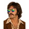 LUNETTES RONDE HIPPIE VERRE MIRROIR MULTICOLORE