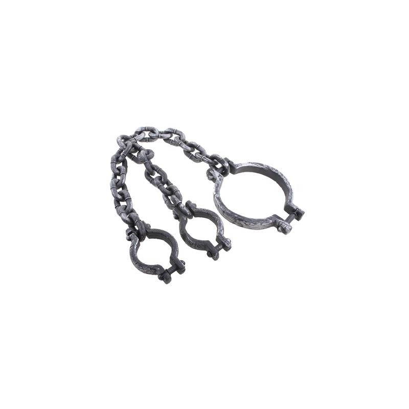 CHAINE DE PRISONNIER POUR LA TETE ET LES MAINS 